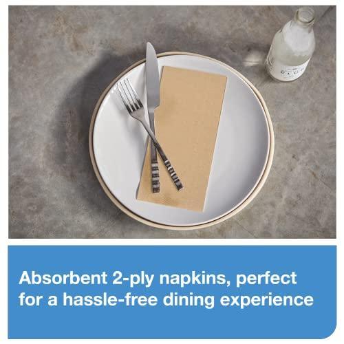 Tork Natural Dinner Napkin, 1/8 Fold 2-ply, 15" x 16.3", 24 x 126 napkins, 9935705 - SHOP NO2CO2