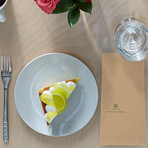 Tork Natural Dinner Napkin, 1/8 Fold 2-ply, 15" x 16.3", 24 x 126 napkins, 9935705 - SHOP NO2CO2