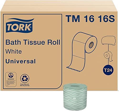 Tork Septic Safe Toilet Paper White, 100% Recycled, 2-ply, 500 Sheets per Roll, 96 Rolls - SHOP NO2CO2