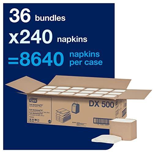 Tork Xpressnap Fit® White Dispenser Napkin N14, 100% Recycled Fibers 1-ply, 36 packs x 240 napkins, DX500 - SHOP NO2CO2