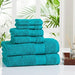 TRIDENT Luxury Soft Christmas Towel Sets for Bathroom, 6 Piece Towels Set, 2 Bath Towels, 2 Hand Towels, 2 face Cloths, Christmas Clearance Towel Set, Ring Spun Cotton 100%, Xmas Teal Towel Set - SHOP NO2CO2