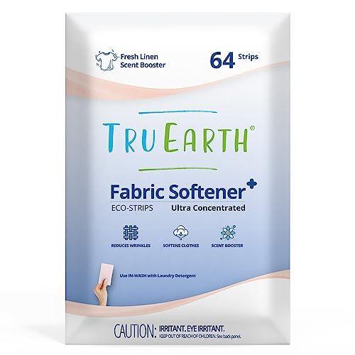 Tru Earth Fabric Softener Strips for Washing Machine, Alternative to Fabric Softener Liquid and Pods, Fresh Linen Scent Booster, Up to 128 Loads Per 64-Count - SHOP NO2CO2