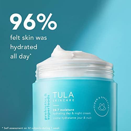 TULA Skin Care 24-7 Moisture Hydrating Day and Night Cream - Travel-Size, Ultra Nourishing Moisturizer for Face, Soothes Skin, Maintain Skin Balance & Improve Skin Smoothness, 0.5 oz. - SHOP NO2CO2