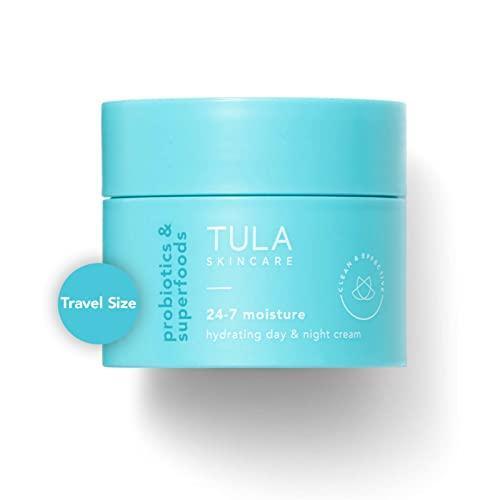 TULA Skin Care 24-7 Moisture Hydrating Day and Night Cream - Travel-Size, Ultra Nourishing Moisturizer for Face, Soothes Skin, Maintain Skin Balance & Improve Skin Smoothness, 0.5 oz. - SHOP NO2CO2