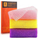 UJFQBH 3 Pieces African Bath Sponge African Net Long Net Bath Sponge Exfoliating Shower Body Scrubber Back Scrubber Skin Smoother,Great for Daily Use (Pink,Yellow,Purple) - SHOP NO2CO2