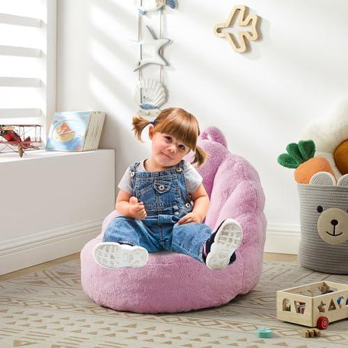 Ulax Furniture Kids Couch, Mini Sofa Couch, Small Bean Bag Chair, Foam Filling, Toddlers Furniture (Pink) - SHOP NO2CO2