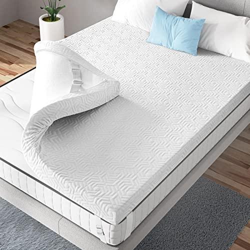 UniPon 4 Inch Gel Memory Foam Mattress Topper Twin, Medium Firm Foam Mattress Topper, Plush Foam Bed Topper for Pressure Relief, Removable Cover, CertiPUR-US Certified - SHOP NO2CO2