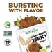 Unisoy Plant Based Jerky - [3.5 oz Bag] Teriyaki - High Protein Vegan Jerky Snacks - Sustainable, Non-GMO, Low Sodium Vegan Food with a Classic Jerky Taste and Texture (3-Pack) - SHOP NO2CO2