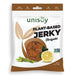 Unisoy Plant Based Jerky - [3.5 oz Bag] Teriyaki - High Protein Vegan Jerky Snacks - Sustainable, Non-GMO, Low Sodium Vegan Food with a Classic Jerky Taste and Texture (3-Pack) - SHOP NO2CO2