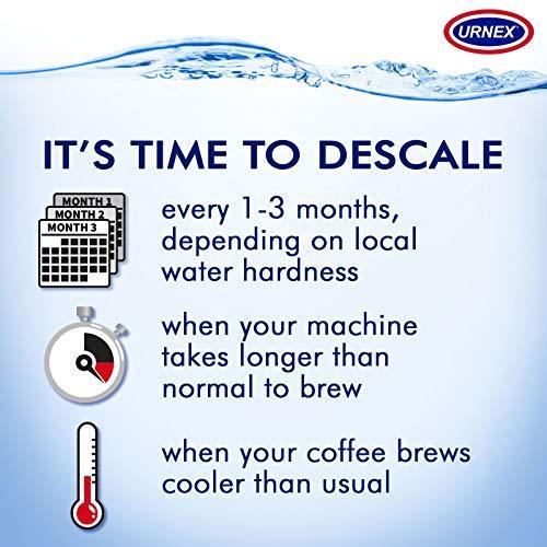 Urnex Dezcal Coffee and Espresso Descaler and Cleaner - 2 Pack - Activated Scale Remover Use with Home Coffee Brewers Espresso Machines Pod Machines Capsule Machines Kettles Garmet Steamers - SHOP NO2CO2