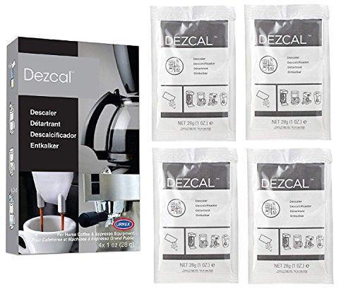 Urnex Dezcal Coffee and Espresso Descaler and Cleaner - 2 Pack - Activated Scale Remover Use with Home Coffee Brewers Espresso Machines Pod Machines Capsule Machines Kettles Garmet Steamers - SHOP NO2CO2