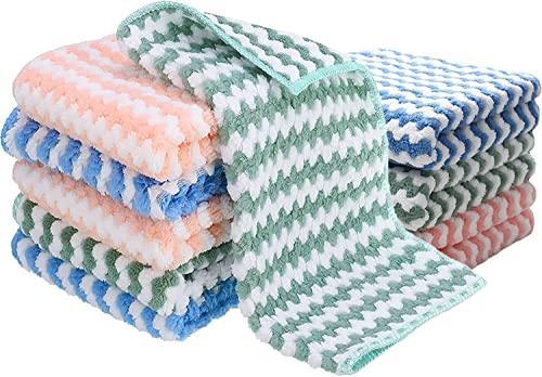 Usondeals Microfiber Cleaning Rag, 10Pack Straseapoit Microfiber Cleaning Rags, Reusable and Washable Coral Velvet Dish Towels (10 x 10inches) - SHOP NO2CO2