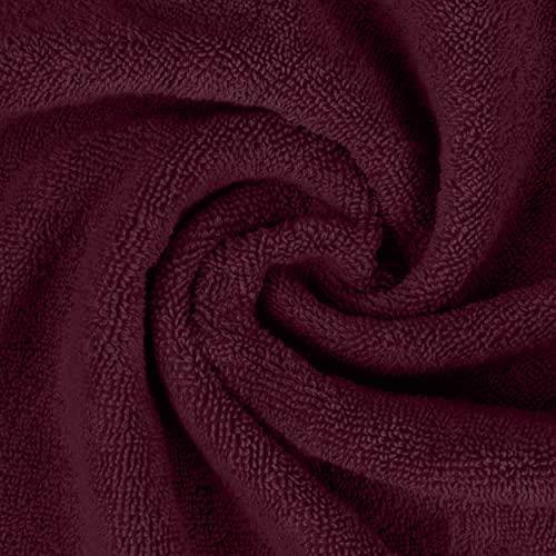 Utopia Towels 6 Piece Premium Hand Towels Set, (16 x 28 inches) 100% Ring Spun Cotton, Lightweight and Highly Absorbent Towels for Bathroom, Travel, Camp, Hotel, and Spa (Burgundy) - SHOP NO2CO2