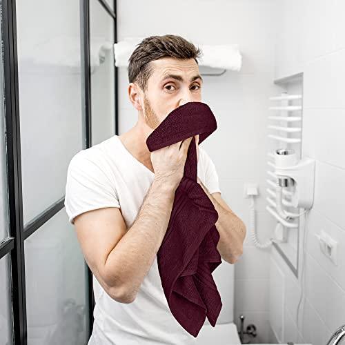 Utopia Towels 6 Piece Premium Hand Towels Set, (16 x 28 inches) 100% Ring Spun Cotton, Lightweight and Highly Absorbent Towels for Bathroom, Travel, Camp, Hotel, and Spa (Burgundy) - SHOP NO2CO2