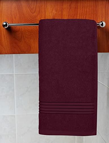 Utopia Towels 6 Piece Premium Hand Towels Set, (16 x 28 inches) 100% Ring Spun Cotton, Lightweight and Highly Absorbent Towels for Bathroom, Travel, Camp, Hotel, and Spa (Burgundy) - SHOP NO2CO2