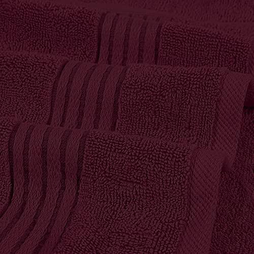 Utopia Towels 6 Piece Premium Hand Towels Set, (16 x 28 inches) 100% Ring Spun Cotton, Lightweight and Highly Absorbent Towels for Bathroom, Travel, Camp, Hotel, and Spa (Burgundy) - SHOP NO2CO2