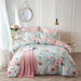 VClife Twin Floral Duvet Cover - Shabby Chic Blue Pink Aesthetic Duvet Cover Sets, Soft Breathable Cotton 3 Pieces with Zipper Closure, Fade Resistant, Easy Care - 1 Duvet Cover and 2 Pillowcases - SHOP NO2CO2