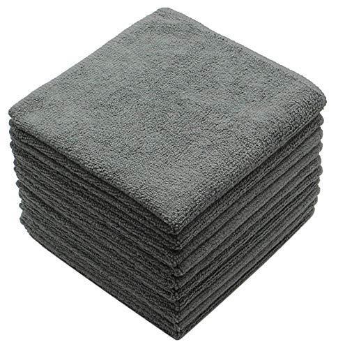 VeraSong Microfiber Dish Cloths Ultra Absorbent Kitchen Dish Rags for Washing Dishes Fast Drying Cleaning Cloth 12InchX12Inch 10 Pack Gray - SHOP NO2CO2