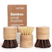 Vove | Premium Bamboo Scrub Brush | 3-Pack | Tough on Dirt, Gentle on Earth | Kitchen & Multipurpose Cleaning | Natural Fiber | Wooden Dish Brush | Long Lasting | for Washing and Cleaning - SHOP NO2CO2