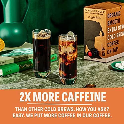 Wandering Bear Organic Hazelnut Cold Brew Coffee On Tap, 96 fl oz - Extra Strong, Smooth, Unsweetened, Shelf-Stable, and Ready to Drink Iced Coffee, Cold Brewed Coffee, Cold Coffee - SHOP NO2CO2