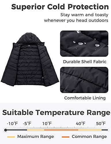 Wantdo Men's Big and Tall Lightweight Puffer Jacket Quilted Warm Winter Coat Windproof Winter Jackets with Hood - SHOP NO2CO2