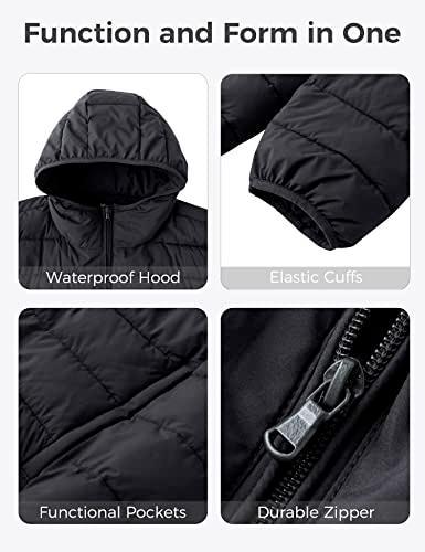 Wantdo Men's Big and Tall Lightweight Puffer Jacket Quilted Warm Winter Coat Windproof Winter Jackets with Hood - SHOP NO2CO2