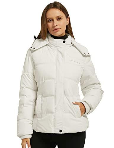 Wantdo Women's Hooded Warm Winter Coat Quilted Thicken Puffer Jacket with Removable Hood - SHOP NO2CO2