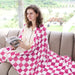 Warm Blanket Soft Cozy Throw Blanket Checkered Fleece Throw Blankets for Couch (Lattice Rose Red, 40"x50") - SHOP NO2CO2