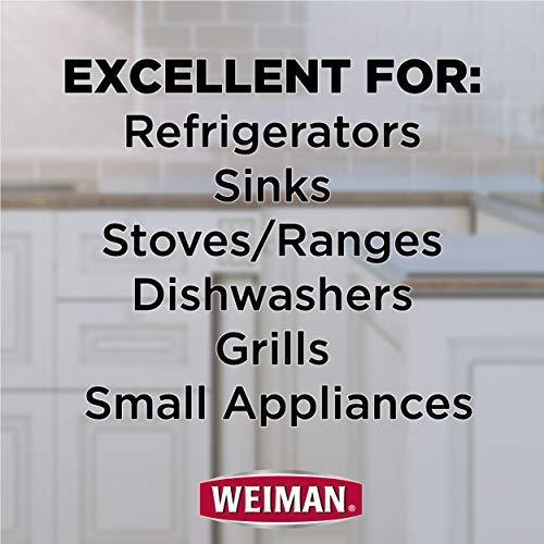 Weiman Stainless Steel Cleaner Kit - Fingerprint Resistant, Removes Residue, Water Marks and Grease from Appliances Works Great on Refrigerators, Dishwashers, Ovens, Grills Packaging May Vary - SHOP NO2CO2