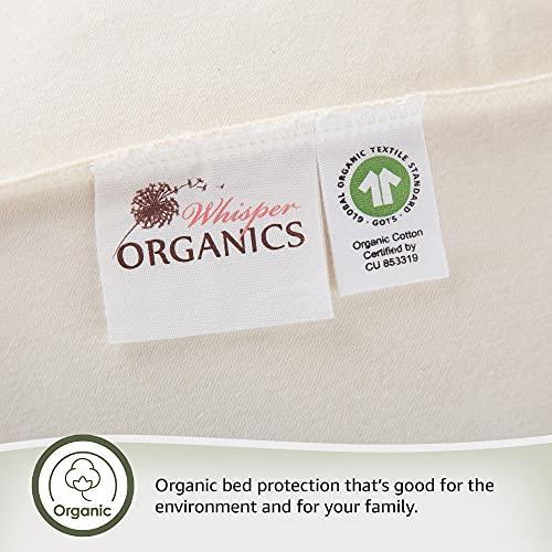 Whisper Organics, 100% Waterproof Crib Mattress Protector - GOTS & Fairtrade Certified, 52x28x9 Inch - SHOP NO2CO2