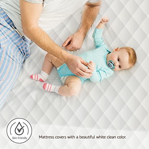 Whisper Organics Luxury Quilted Mattress Cover - Exquisite Softness 100% Organic Cotton Mattress Protector - Fair Trade, GOTS Certified Breathable Protective Pad, 17" Deep Pocket (Twin, Pure White) - SHOP NO2CO2