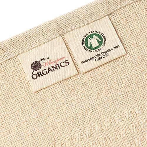 Whisper Organics Organic Cotton Throw Blanket G.O.T.S. Certified (60x80, Natural) - SHOP NO2CO2