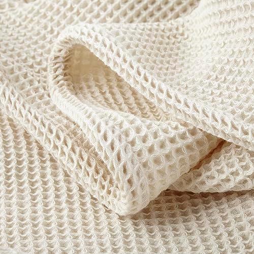 Whisper Organics Soft Waffle Blanket - GOTS and Fairtrade Certified 100% Cotton Blanket for Bed with 320GSM Thickness - Experience Peaceful Nights with Our Breathable Lightweight Blanket (90x90) - SHOP NO2CO2