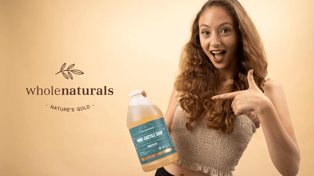 WHOLENATURALS Pure Castile Soap Liquid, EWG Verified & Certified Palm Oil Free Unscented, Natural, Mild & Gentle Non-gmo & Vegan - Organic Body Wash, Laundry, and Baby Soap - 64 Fl Oz - Pack of 1 - SHOP NO2CO2