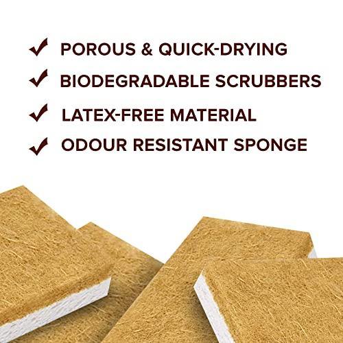 WorldFront Naturals 6 PCS Eco-Friendly Kitchen Loofah Sponges - SHOP NO2CO2