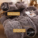 XeGe Plush Shaggy Duvet Cover, Luxury Ultra Soft Crystal Velvet Fuzzy Bedding 1PC(1 Faux Fur Duvet Cover), Fluffy Furry Comforter Cover with Zipper Closure (Queen, Chocolate Ombre) - SHOP NO2CO2