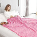 ZHIKU Blanket Pink Throw Soft Fleece Blankets Throw Blanket Lightweight 50"×60" - SHOP NO2CO2