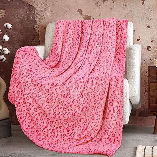 ZHIKU Blanket Pink Throw Soft Fleece Blankets Throw Blanket Lightweight 50"×60" - SHOP NO2CO2