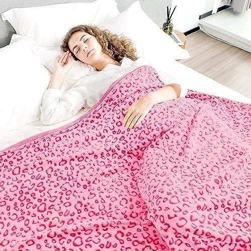 ZHIKU Blanket Pink Throw Soft Fleece Blankets Throw Blanket Lightweight 50"×60" - SHOP NO2CO2