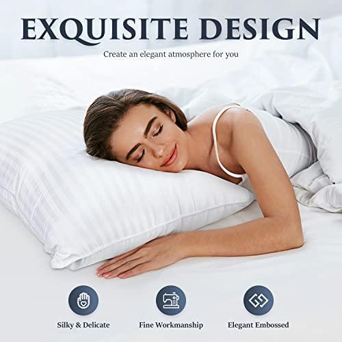 Zibroges Bed Pillows for Sleeping, Hotel Quality Pillows Premium Plush Fiber, Breathable Cooling Cover Skin-Friendly Standard Size, Pack of 1 - SHOP NO2CO2