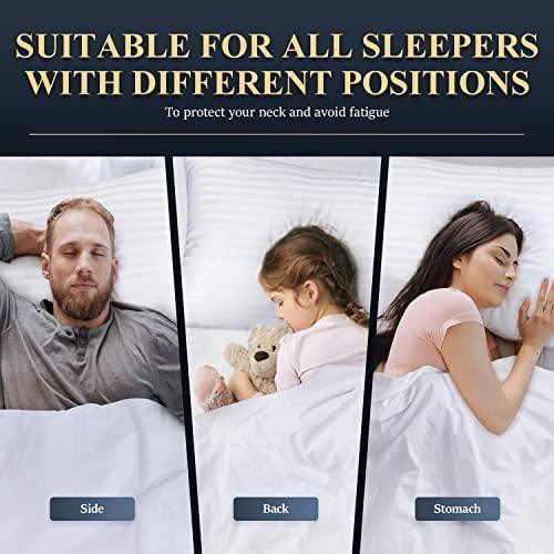 Zibroges Bed Pillows for Sleeping, Hotel Quality Pillows Premium Plush Fiber, Breathable Cooling Cover Skin-Friendly Standard Size, Pack of 1 - SHOP NO2CO2