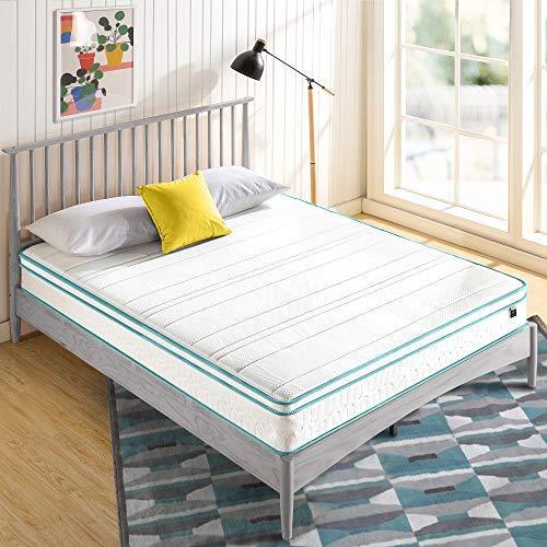 ZINUS 8 Inch Memory Foam Spring Hybrid Mattress / Euro Top Innerspring Mattress / Green Tea-Infused Foam / CertiPUR-US Certified / Mattress-in-a-Box, Full - SHOP NO2CO2